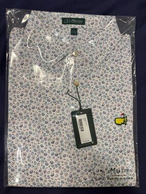 2026 Masters Tournament Peter Millar White Concessions Golf Polo Men's Large